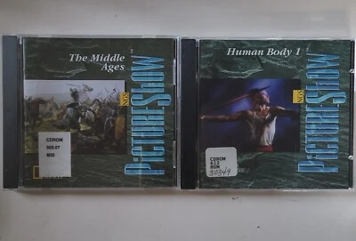 2-Lot National Geographic Picture Show CD's~ THE MIDDLE AGES + HUMAN BODY 1 ~ VG - Image 1 of 3