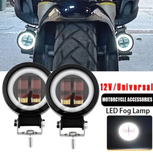 Luces antiniebla foco auxiliar LED de 3" y cubo de carcasa apto para Harley Moto - Imagen 1 de 11