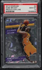 2010-11 Donruss Production Line Cracked Ice Kobe Bryant #4 PSA 10 GEM MT HOF