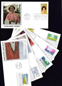 2012 Lady Bird Johnson First Lady Sc 4716 FDCs set of 6 with Fleetwood cachets - Picture 1 of 2