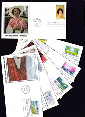 2012 Lady Bird Johnson First Lady Sc 4716 FDCs set of 6 with Fleetwood cachets - Image 1 of 2