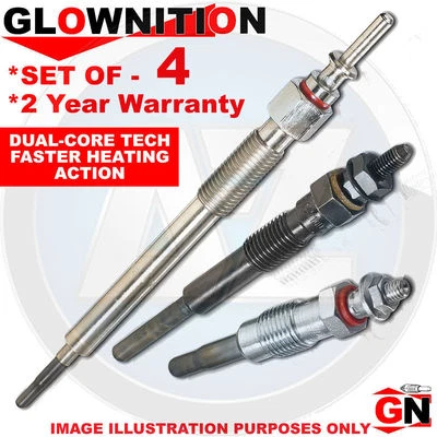 FOR ROVER 75 MG ZT 2.0 CDTi X4 DIESEL HEATER GLOW PLUGS SET 2001-2005 - Image 1 of 2