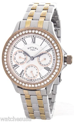 Reloj Rotary Damas Chapado en Oro Rosa y Tono Plateado Multi Esfera Modelo LB00101/06 Foto 1 de 2