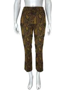 Joie Damen Marcena Schlangenleder Jacquard Hose gold/schwarz Größe 6 mit Etikett - Bild 1 von 4