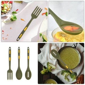 Cuisine Spoon Fork Set Slotted Spoons Cooking Spaghetti Serving Pasta - Picture 1 of 12