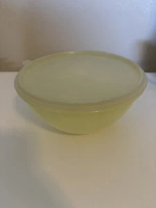 Vintage Tupperware #235 Yellow Bowl with Sheer Lid 7" - Picture 1 of 4