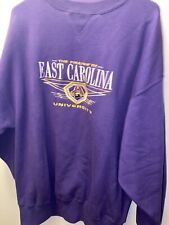 VTG East Carolina Pirates Spell Out Sweatshirt Men’s Large Purple Crewneck NCAA