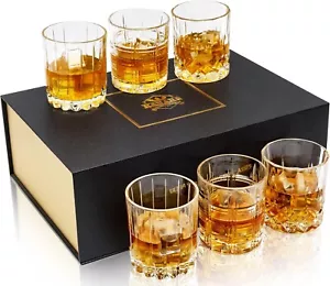Whiskygläser aus bleifreiem Kristall Luxusbox, 300 ml Whiskyglas für Bourbon 6 e - Bild 1 von 5