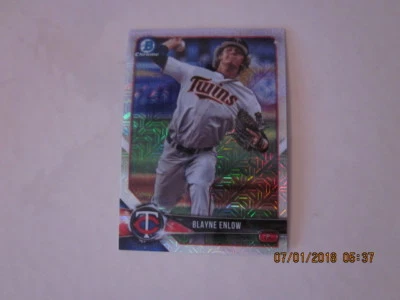 2018 Bowman Chrome Refractor Mega Box Blayne Enlow # BCP141 MOJO Twins NrMt - Image 1 of 2