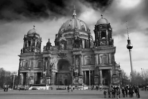 Berlin Cathedral Germany Photograph Picture Poster Print - Picture 1 of 1