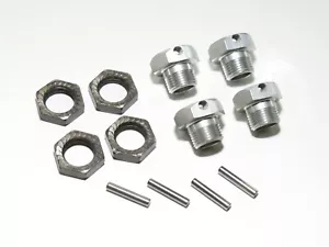 MUGE2029 MUGEN SEIKI MBX8TR 1/8 TRUGGY 17MM WHEEL HEXES WITH LOCKING NUTS - Picture 1 of 1