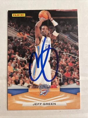 2009 Panini Jeff Green Autographed Card Oklahoma City Thunder #230 CB1521 - Image 1 of 2