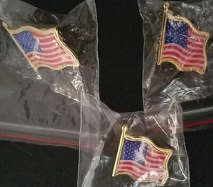 Pin de solapa de bandera patriótica americana, 3 pines/paquete - Imagen 1 de 2