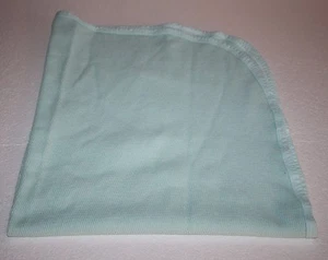 Domestic Fabric Waffle Thermal Thin Green Baby Receiving Blanket Cotton USA - Picture 1 of 6