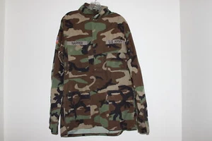 USGI Military Issued BDU Camo Woodland Army Button Up Shirt Combat Large Long - Picture 1 of 8