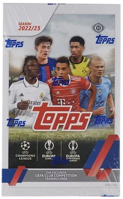 2022-23 TOPPS UEFA CLUB COMPETITIONS SOCCER HOBBY BOX NEW FACTORY SEALED - Image 1 of 2