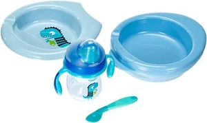 Chicco Baby Geschirrset mit 2-teiligen Babyteller, Trinkbecher & Löffel ab 6+M - Bild 1 von 2