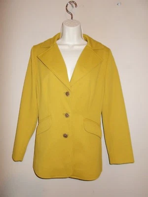 Blazer Vintage Oscar Vestuário de Carreira Los Angeles Dourado Manga Comprida  - Imagem 1 de 4