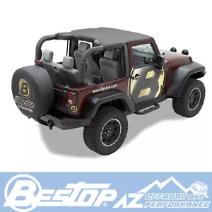 Bestop Header Bikini Top For '10-'18 Jeep Wrangler JK Black Diamond 52586-35 - Picture 1 of 3