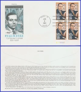USA5 #2550 U/A ARTMASTER FDC PB4 Cole Porter - Bild 1 von 1