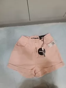 Dollhouse Mom Shorts Größe 11 rosa einfarbig elastisch Taille Knopfreißverschluss - Bild 1 von 3