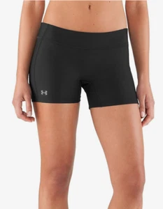 NEW UNDER ARMOUR [M] Women 3" SHORTY Compression Volleyball Shorts-Black 1246988 - Picture 1 of 1