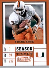 2017 Panini Contenders Draft Picks -  #39 Season Ticket - Frank Gore
