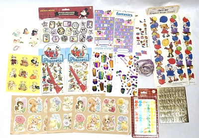 Adesivo Vintage Grande Lote Lisa Frank Suzy's Zoo Prisma Letras Estrelas  - Imagem 1 de 4