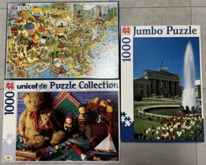 3 Stk Jumbo Puzzle - 1000 Teile - Wimmelbild, Unicef, Brandenburger Tor - Bild 1 von 4