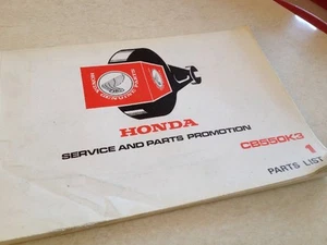 Honda Piezas List CB550K3 CB550 CB 550 Four K3 Edición 1 Catálogo Pieza Suelta - Imagen 1 de 5