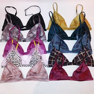 Victoria's Secret Bralette BH Satin ungefüttert ohne Bügel einfarbig kariert neu - Bild 1 von 38