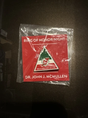 NJ Devils Dr. John McMullen RING OF HONOR Night 1/6/17 Pin SGA New Jersey Cover