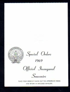 1969 Inaugural Souvenirs Special Orders Form - Foto 1 di 3