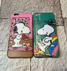 Lot of 2 Snoopy Valentine's and St. Patrick's Day Iphone 6 Plus Soft Cases - Picture 1 of 1