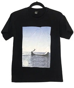 Volcom Boys Youth Medium Short Sleeve Black T Shirt Skateboarding Beach Graphic - Picture 1 of 5