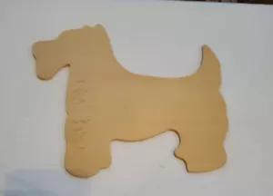 Craft Wood 11" Blank Scottish Terrier "Scotty Dog" Unused Art Craft Supply - Picture 1 of 6