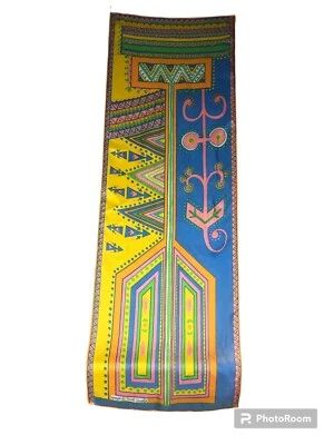 Giorgio di Sant Angelo Vintage Scarf by Sally Gee Oblong 44" Boho Mod Hippie - Image 1 of 4