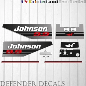 Johnson 9.9 HP Two Stroke 1992 outboard engine decal sticker set kit - Picture 1 of 2