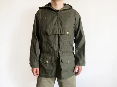 60s Vintage British Malport MPD Olive Green Nylon Mountain Cadet Smock Jacket L - Image 1 of 4