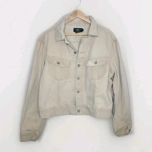 Vtg RRL Ralph Lauren Jacket Mens XL Beige Denim Trucker Western 90s Y2K USA - Picture 1 of 10