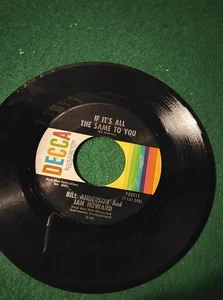 BILL ANDERSON & JAN HOWARD If It's All The Same To You 45 7" COUNTRY Vinyl - Bild 1 von 2