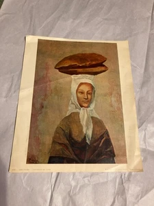 Pablo Picasso (Porteuse de Pain) Frau trägt Brot 9-1/2" x 11-1/2" Druck. - Bild 1 von 2