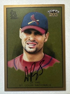 2003 Topps 205 Albert Pujols #3 signature SL Nationals - Image 1 of 2