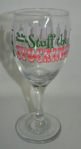 Bicchiere da vino natalizio con calici natalizi "Roba le calze" festa 7" - Foto 1 di 3
