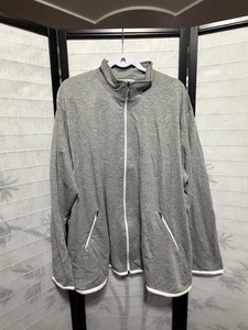 Gunit Plus Taglia 3X Tuta Jogger Set Nuova Senza Etichetta Grigio Bianco Zip Giacca Loungewear - Foto 1 di 8