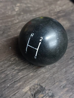 Vintage 3 Speed Black Shifter Ball 1-7/16 Diam.  Hurst Mr. Gasket B&M 1/2"-13  - Image 1 of 4