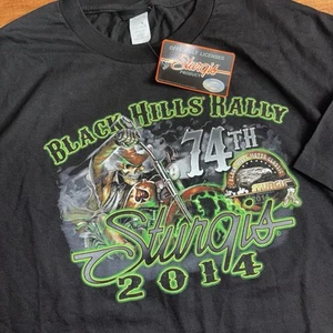 T-Shirt Sturgis 2014 Black Hills Motorrad Rallye XL schwarz kurz SLV Totenkopf NEU - Bild 1 von 7