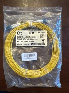 LC/UPC-LC/UPC DUPLEX, 9/125 Single Mode Fiber Patch Cable, 10 M - Picture 1 of 4