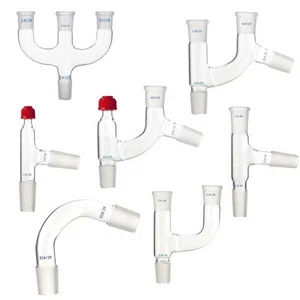 Glass Distillation Distilling Head Standard Joints Adapter Connector Labware - Picture 1 of 22