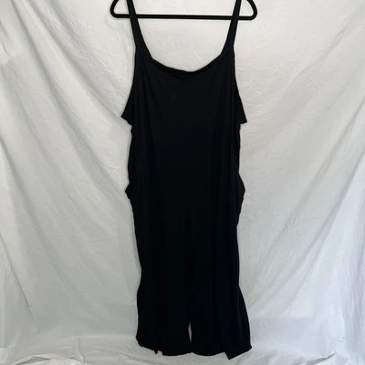 Mono Eileen Fisher Cami para mujer 3X negro pierna ancha corto Lagenlook minimalista Foto 1 de 4